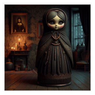 Poster Matryoshka gothique