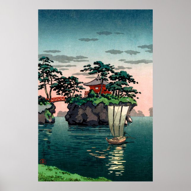 Poster Matsushima par Tsuchiya Koitsu (Devant)