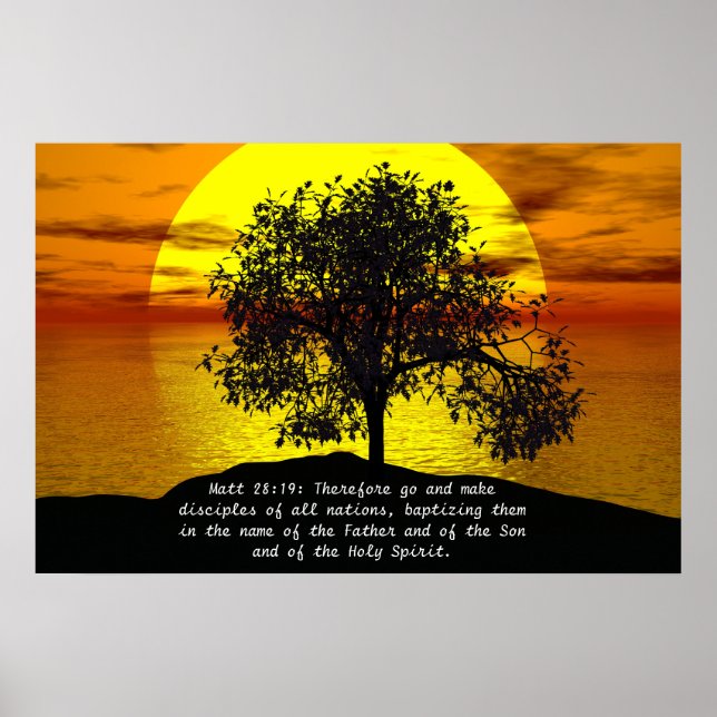 Poster Matt 28:19 Allez donc faire des disciples (Devant)