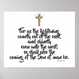 Poster MATTHEW 24:27 « Car comme l'éclair vient… »