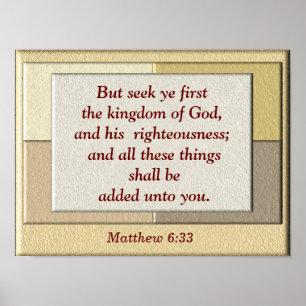 Poster Matthew 6:33