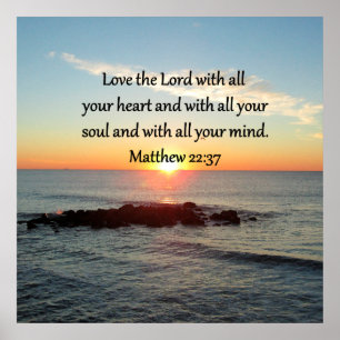 POSTER MATTHEW PAISIBLE 22:37 DESIGN SCRIPTURE DE LEVER