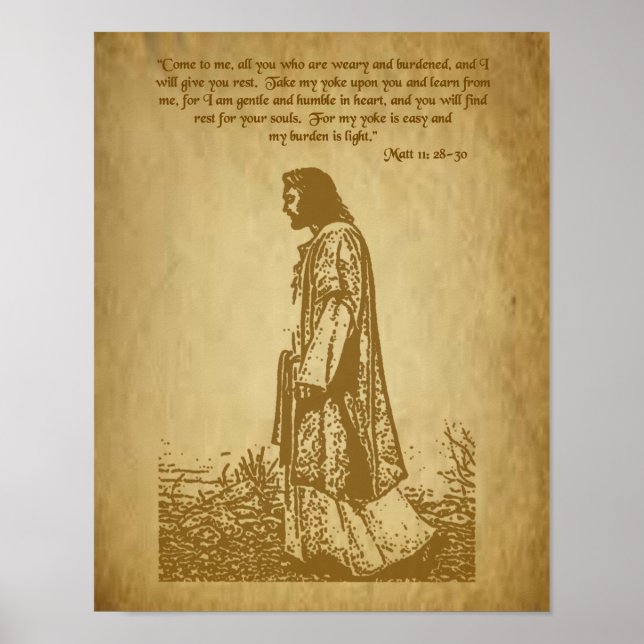 Poster Matthieu 11 28-30 (Devant)