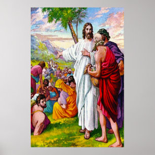Poster Matthieu 14:13-21 Jésus nourrit 5000 hommes