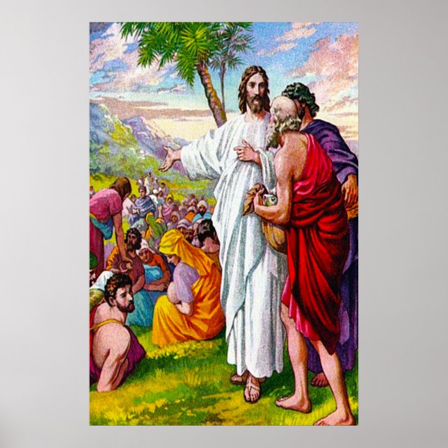 Poster Matthieu 14:13-21 Jésus nourrit 5000 hommes (Devant)