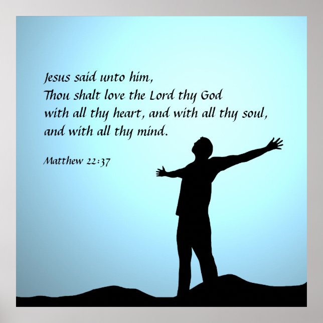 Poster Matthieu 22:37 (Devant)