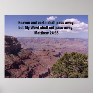 Poster Matthieu 24:35 Le ciel et la terre disparaîtront