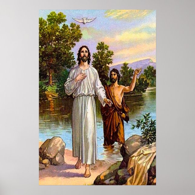 Poster Matthieu 3:13-17 Jésus est baptisé (Devant)