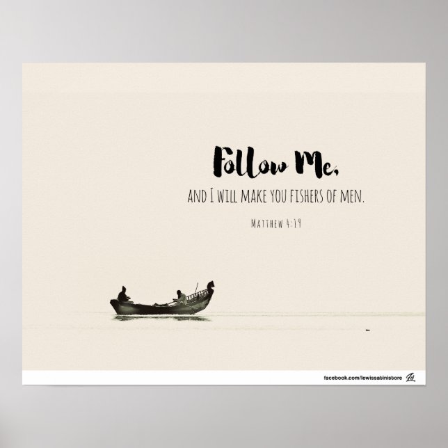 Poster Matthieu 4:19 - Pêcheurs d'hommes (Devant)