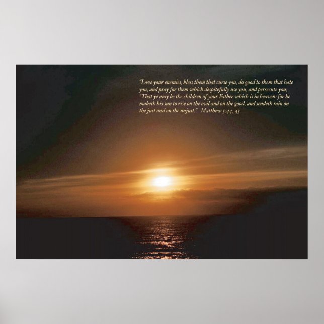Poster Matthieu 5: 44, 45 Écritures Imprimer (Devant)