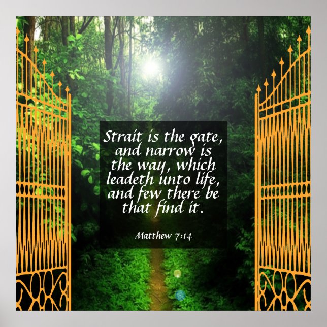 Poster Matthieu 7:14 (Devant)