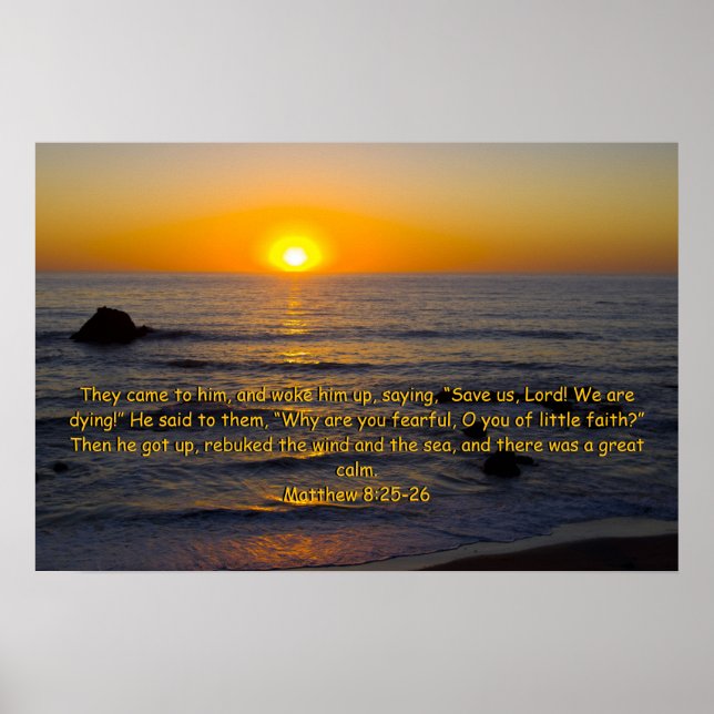 Poster Matthieu 8:25-26 (Devant)