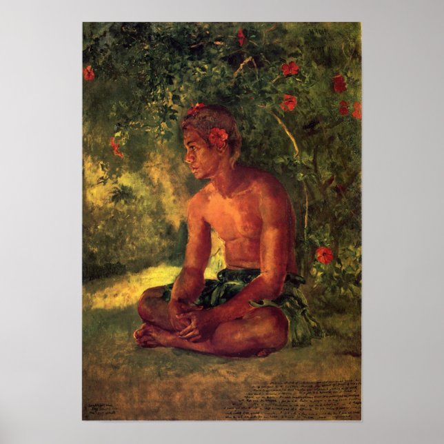 Poster 'Maua, A Samoan' - John LaFarge Imprimer (Devant)