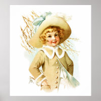 Maud Humphrey : Une fille de printemps sous le cha