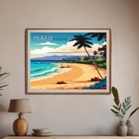 Maui Hawaii Kaanapali Beach Rétro Vintage