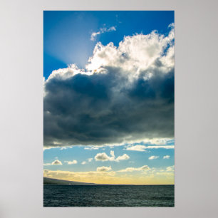 Poster Maui nuages de l'affiche de l'océan