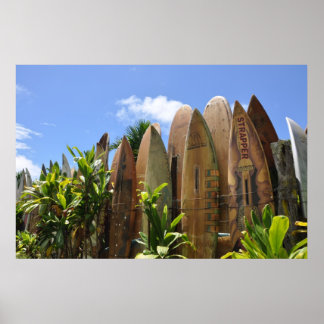 Poster Maui Surfboard fence