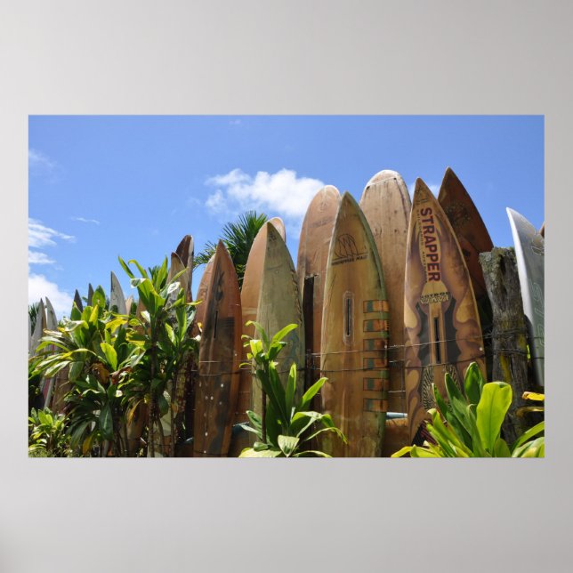 Poster Maui Surfboard fence (Front)