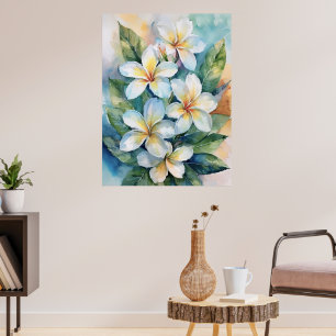 Poster Maui White Plumeria