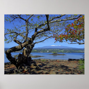 POSTER MAUNA KEA OVER HILO BAY