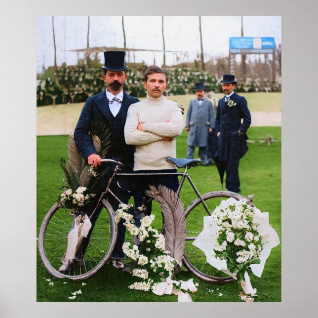 Poster Maurice Garin Lauréat Paris-Roubaix 1898 Couleur R (Devant)