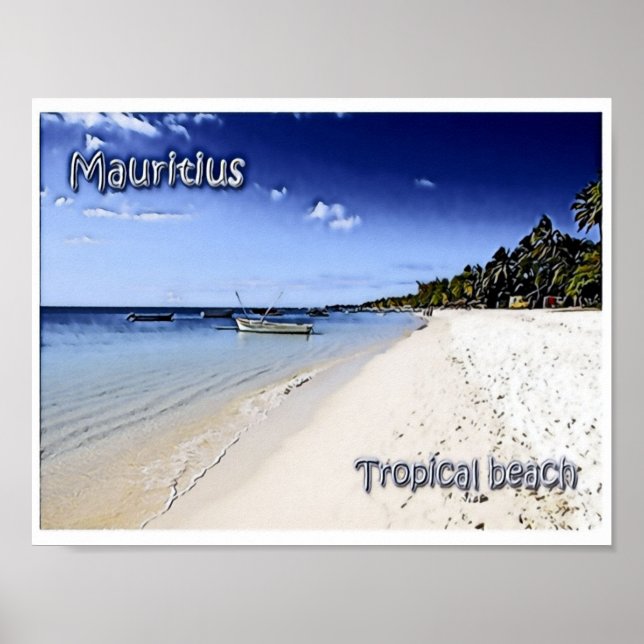 Poster Maurice - Plage tropicale - (Devant)