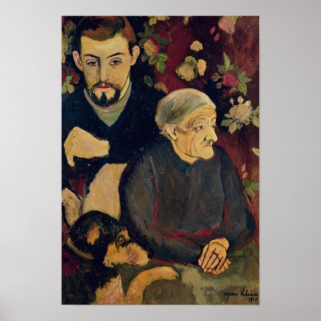 Poster Maurice Utrillo, sa grand-mère et son chien (Devant)