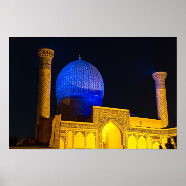 Poster Mausolée d'Amir Timur - Samarkand, Ouzbékistan (Devant)