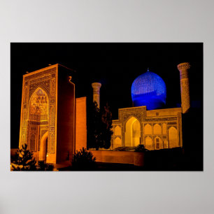 Poster Mausolée d'Amir Timur - Samarkand, Ouzbékistan