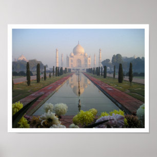 Poster Mausolée de Taj Mahal à Sunrise
