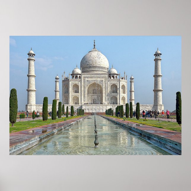 Poster Mausolée taj mahal Inde (Devant)