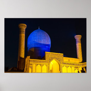Poster Mausoleum of Amir Timur - Samarkand, Uzbekistan
