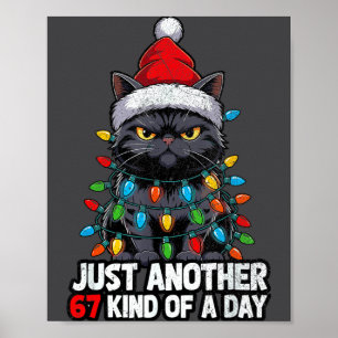 Poster Mauvais Chat Lumières de Noël Bah Humbug 6 7 Mème