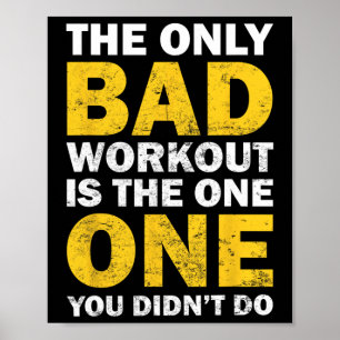 Poster Mauvaise séance d'entraînement - Citation inspiran