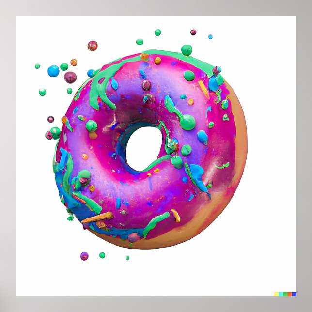Poster "Mauve Donut Delight" Printable Art (Devant)