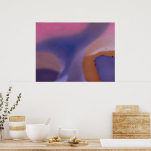 Poster “Mauve Mirage Flow” – Abstrait Rose Bleu Pêche
