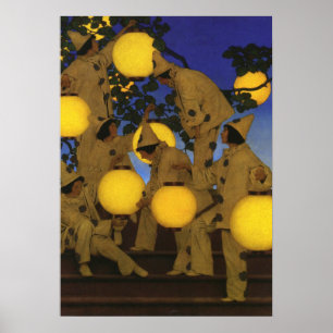 Poster Maxfield Parrish Les Porteurs de Lanternes 1908 Vi