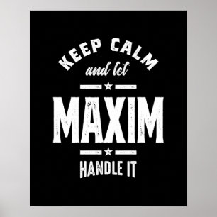 Poster Maxim Nom personnalisé Anniversaire