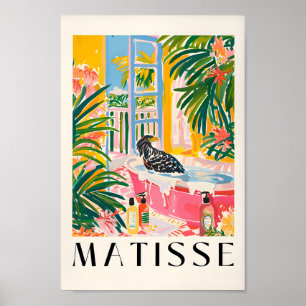 Poster Maximaliste Rose, Aigle Dans La Baignoire P
