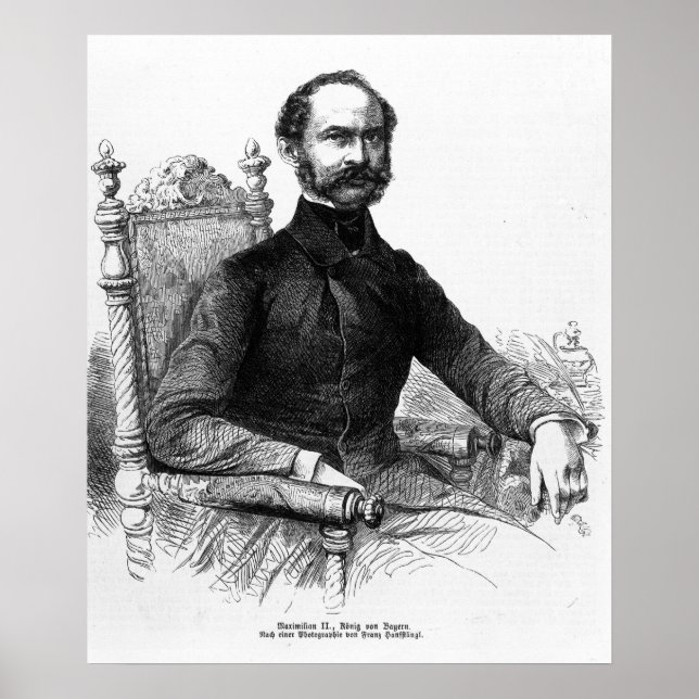Poster Maximilien II, Roi de Bavière (Devant)