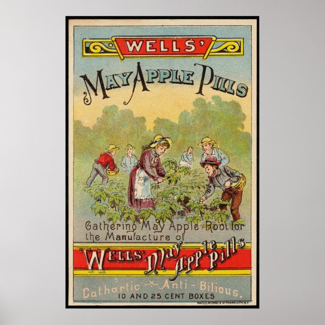 Poster May Apple Pills Vintage (Devant)