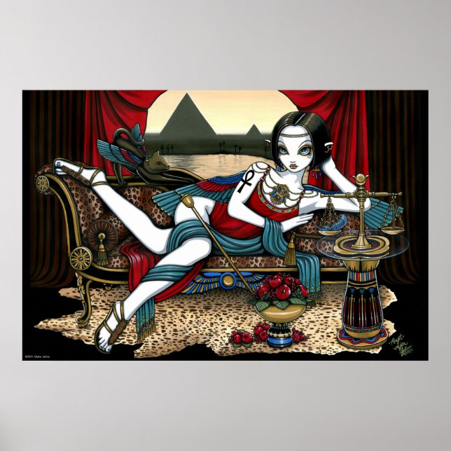Poster "Mayet" de la déesse égyptienne Maat Angel  (Devant)