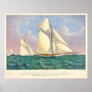 Poster Mayflower Beats Galatea 1886