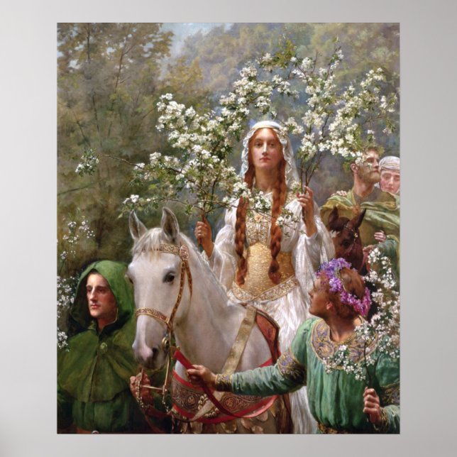 Poster Maying, la reine Guinevere, vers 1900, par John Co (Devant)