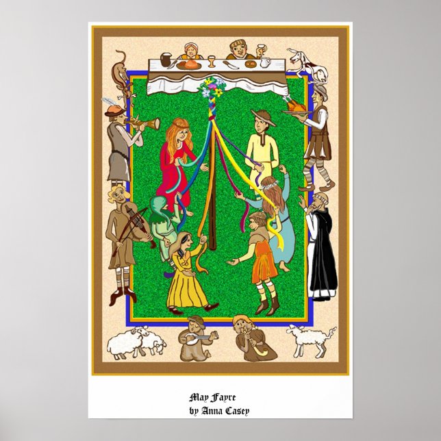 Poster Maypole, Fayre médiévale (Devant)