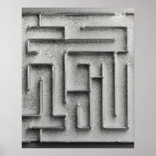 Poster Maze argenté