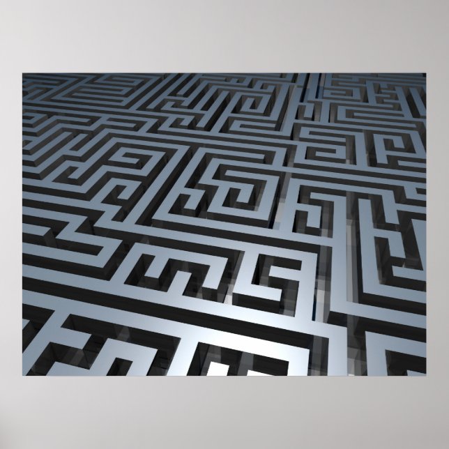 Poster Maze métallique (Devant)
