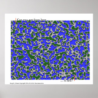 Poster Maze : pouvez-vous aller d'ici à ici ?