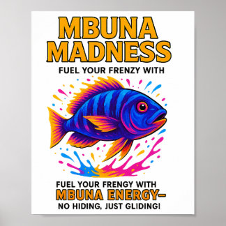 Poster Mbuna Madness - Neon Cichlid Wall Art