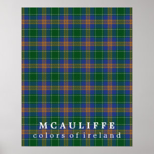 Poster McAuliffe Tartan Couleurs d'Irlande